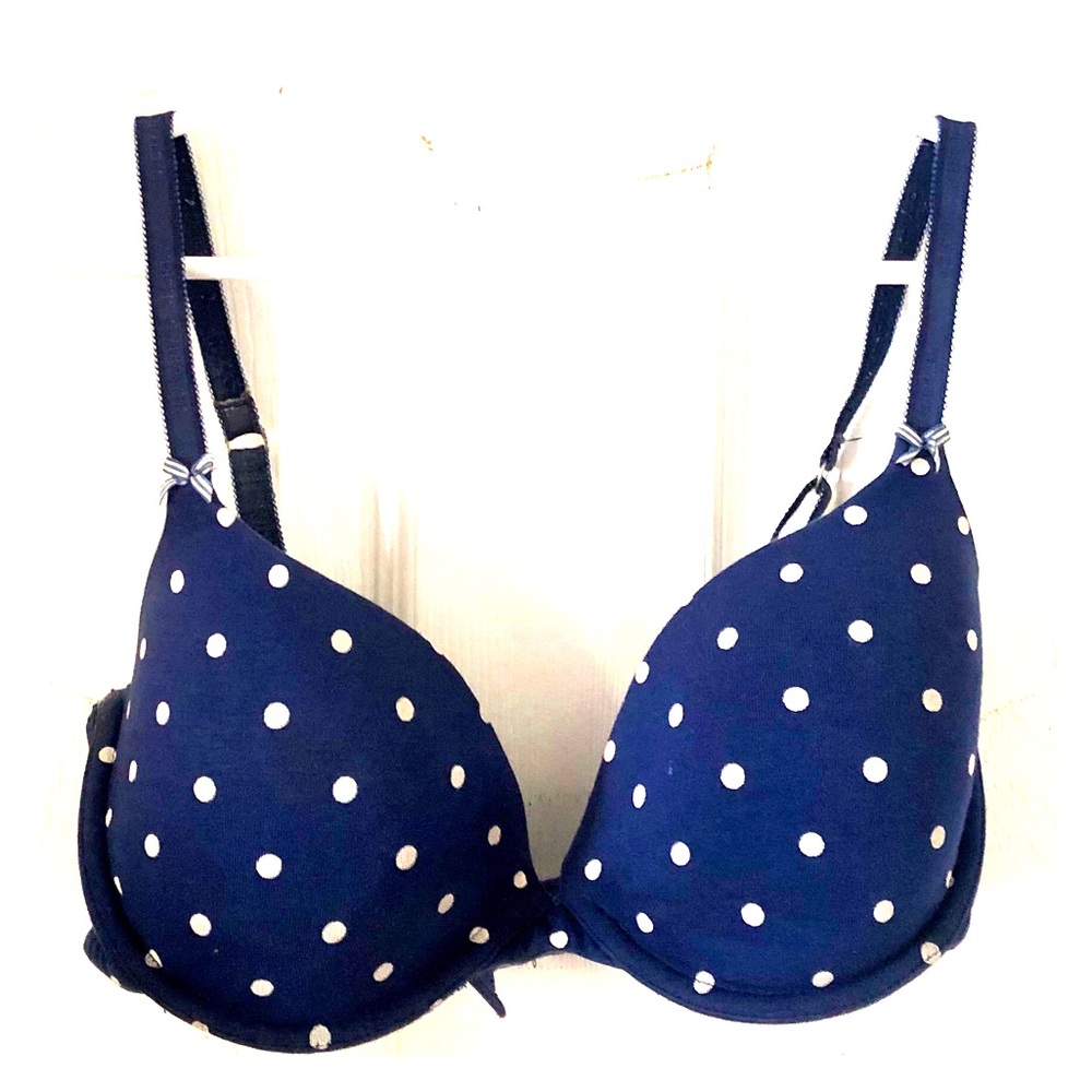Blue polka dot 34D Victoria secret bra